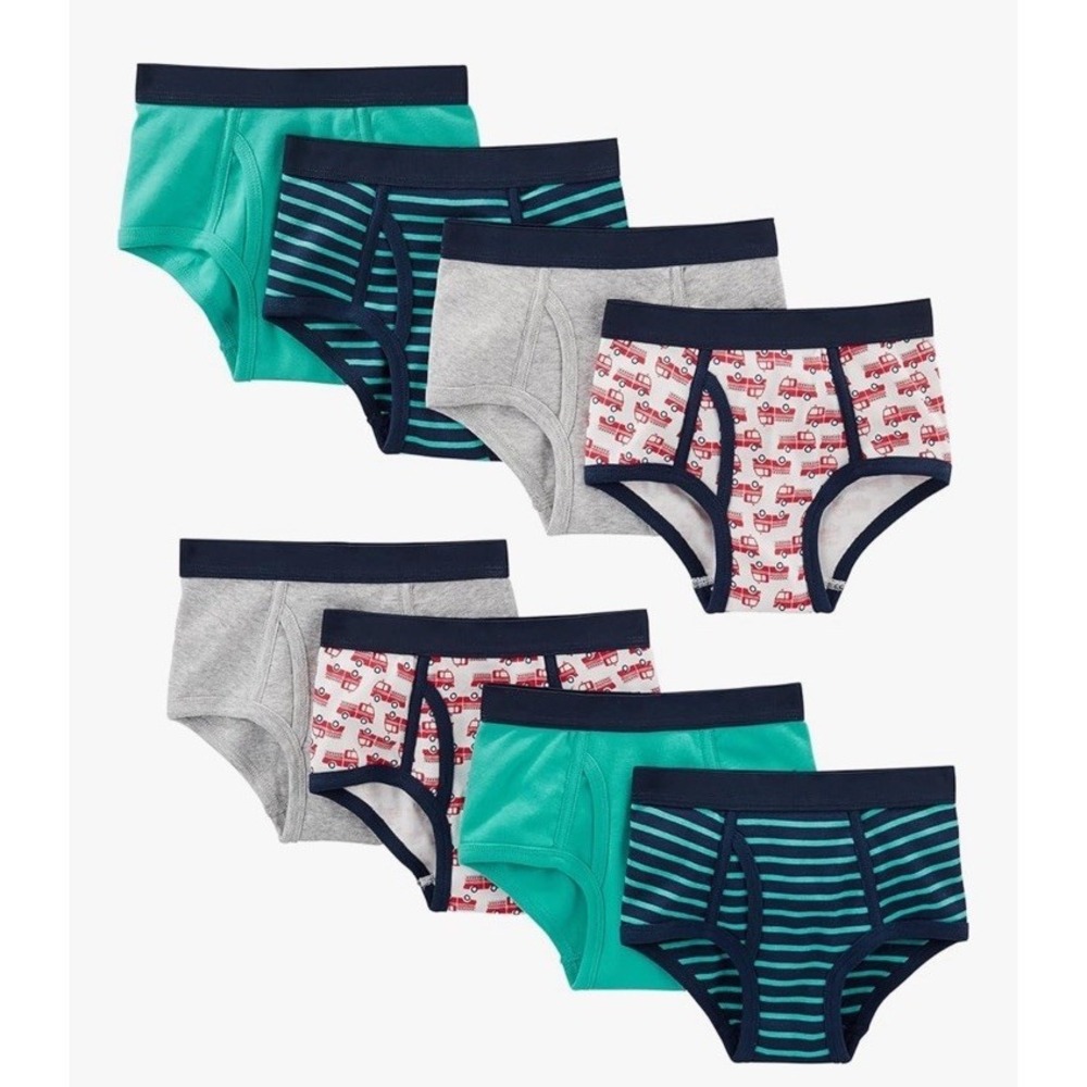 Simple Joys Toddler Boy's 8-pack underwear Grey/Blue/Fire Trucks Size 4/5 NEW